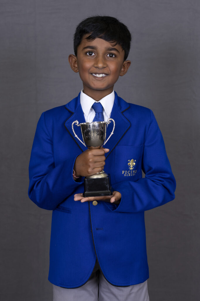 Winner of Ficino School's Junior Boys Speech Cup 2024