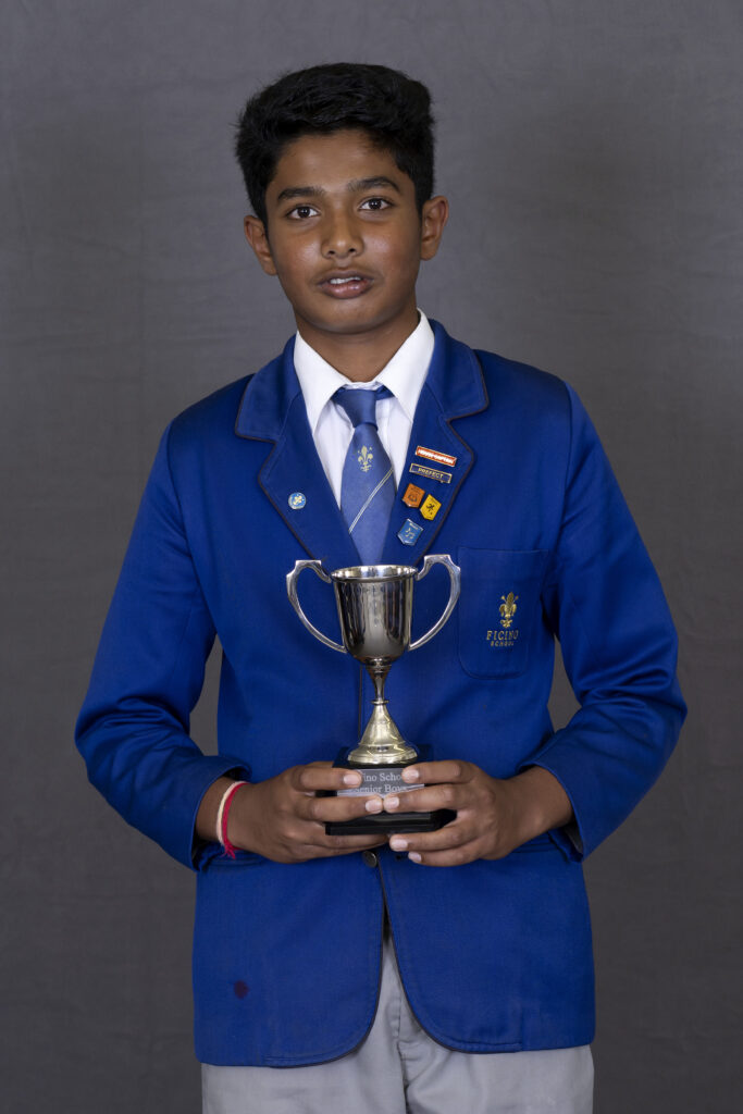 Recipient of Ficino School's Sports Cup for Senior Boys 2024.