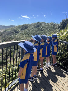 Children on observation deck