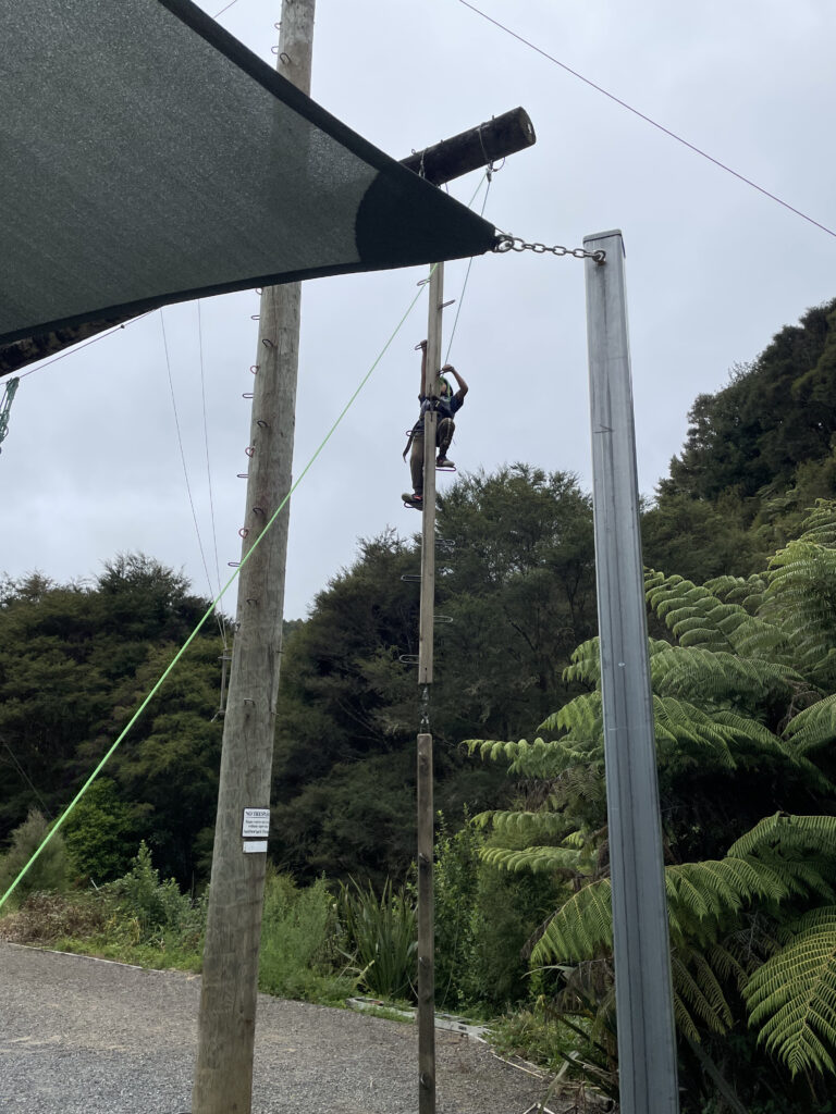 Boy on high wire