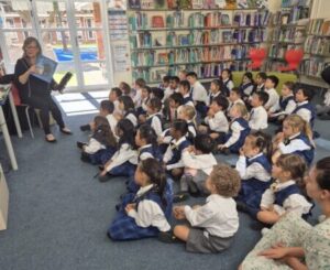 Young children listening to presentation