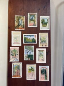 Group of watercolour paintings
