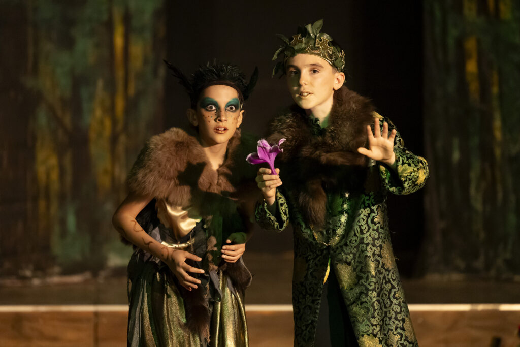 Children dressed up on stage