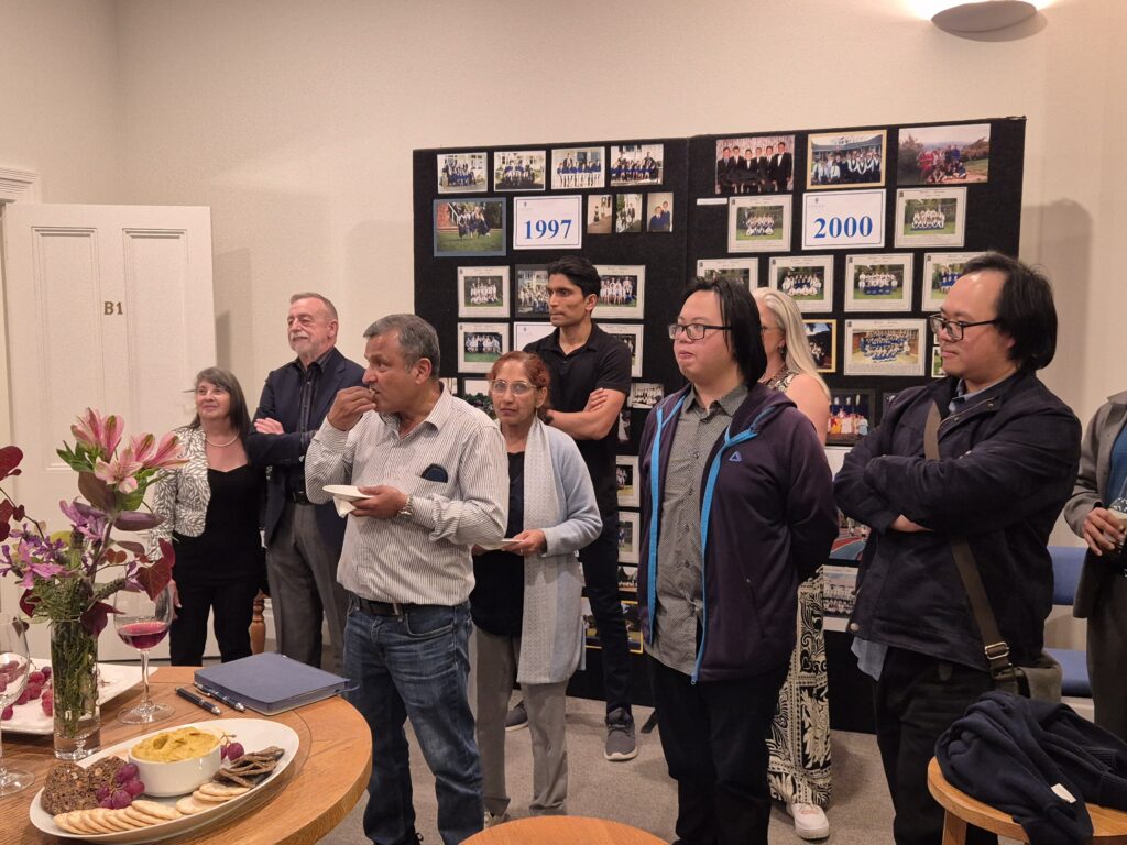 A group of people at a party