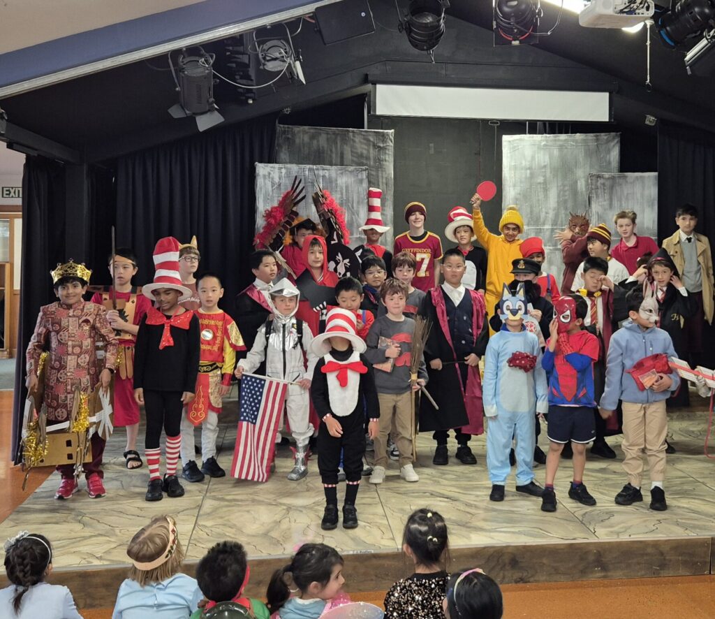 A group of chlren in fancy dress